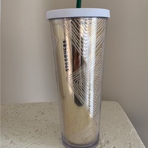 STARBUCKS Gold Geometric Tumbler